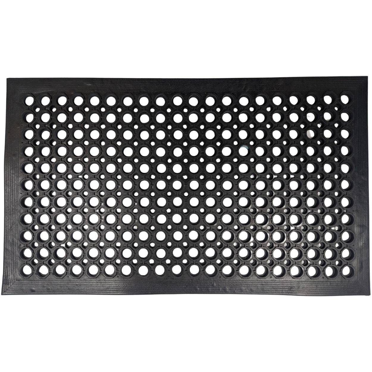 Ark Mat 12mm Anti-Fatigue Rubber Mat Ramp Edge - 0.6m x 0.4m - Image 1