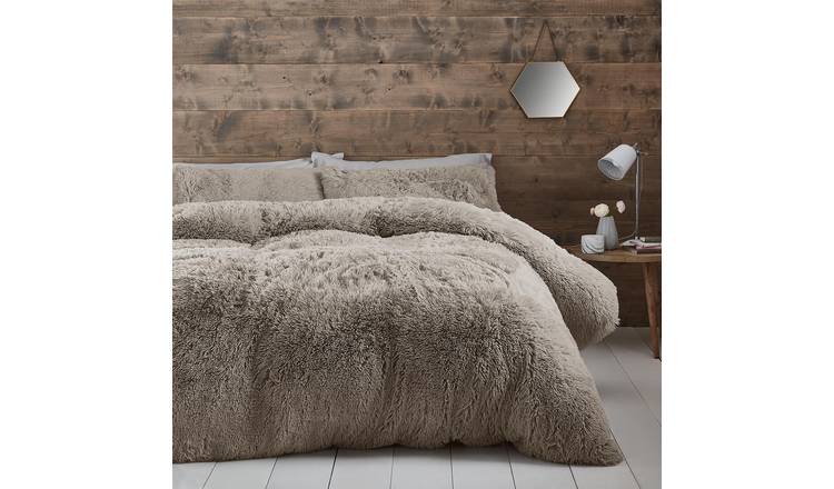 Catherine Lansfield Cuddly Duvet Cover Set - Super King - Natural