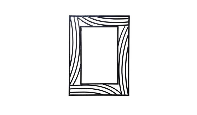 Orsina Logan Frame Rectangular Wall Mirror – Black