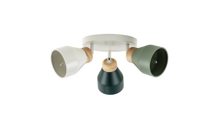 Happy Homewares Green Scandinavian Spot in Olive Ceiling Light - 23cm