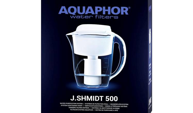 AQUAPHOR J. Shmidt 500 2.8L Micro-Pump Powered Water Filter Jug - White
