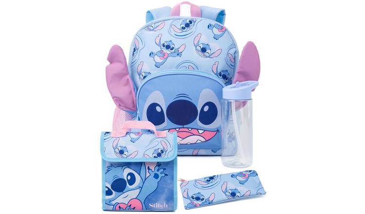 Disney Lilo Stitch Kids Unisex 4 Piece Backpack Set - Purple
