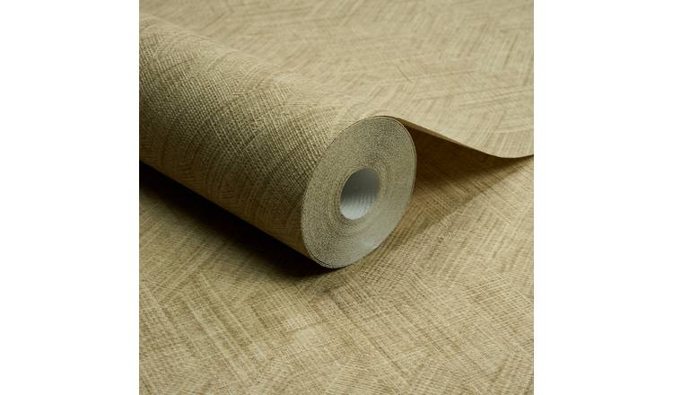 Grandeco Yuno Geometric Fabric Diamond Weave Textured Wallpaper - Sage Green