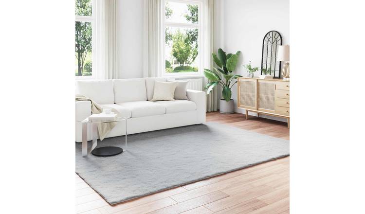 Walplus Olite Polyester Faux Fur Rug - Grey - 200 x 280 cm