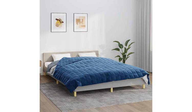 Walplus 13 kg Polyester Weighted Blanket - Blue - 200 x 225 cm