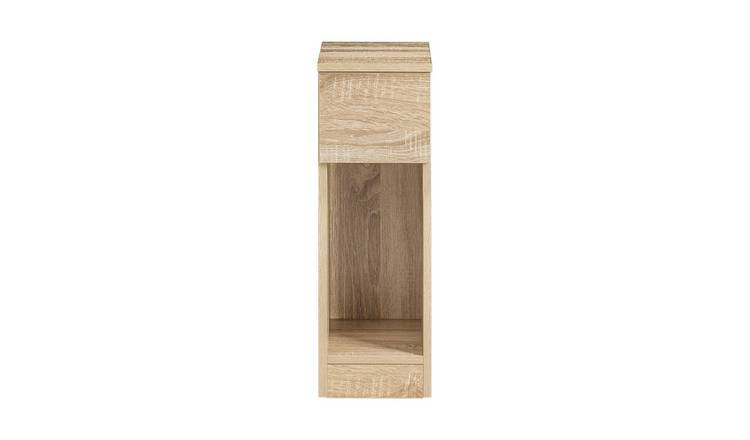 SoBuy 1 Drawer 1 Tier Slim Bedside Table - Light Oak