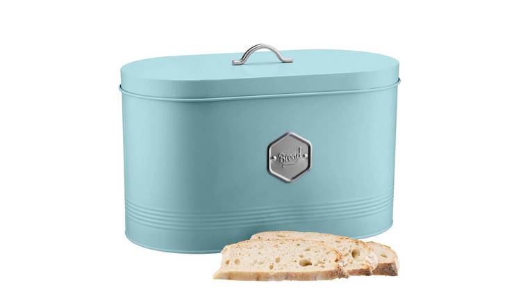 Cooks Professional Metal Bread Bin - Blue / Silver