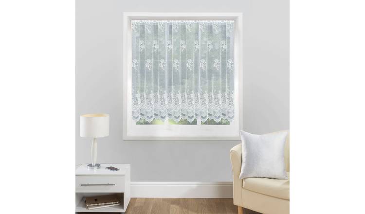 Tyrone Textiles Chicago Pre-Cut Net Curtain Panel - 200 x 137cm - White