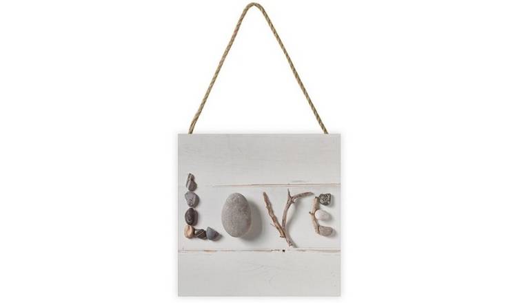 Ian Winstanley Stone Love Wooden Plaque - Grey