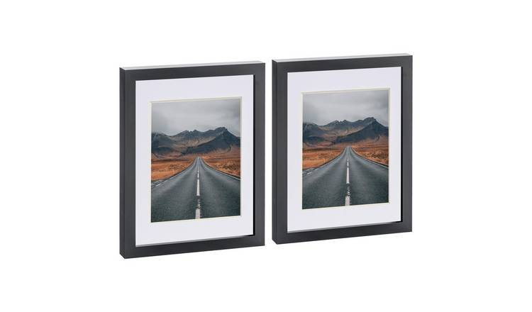 Nicola Spring Photo Frames - 8" x 10" with Mount - Set of 2 - Black