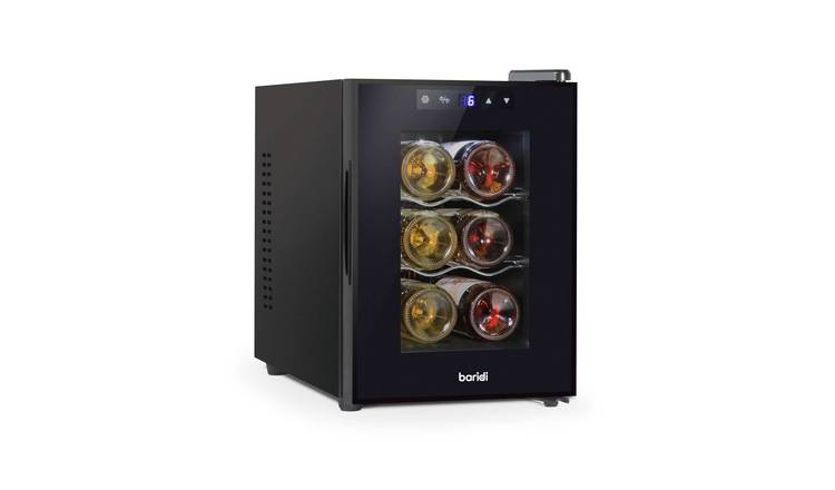 Baridi 6 Bottle Thermoelectric Digital Display Wine Cooler - Black