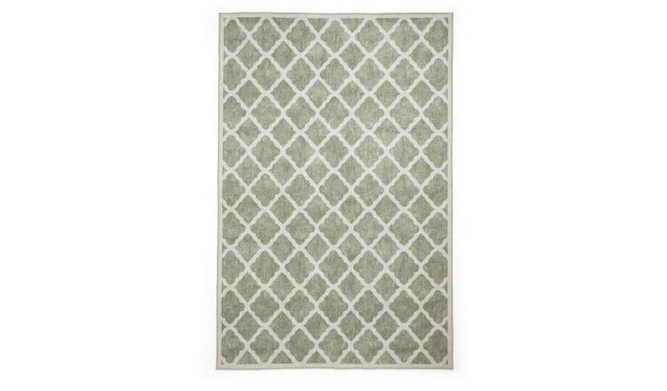Mega Flooring Green Modern Geometric Rug - 61 x 120cm