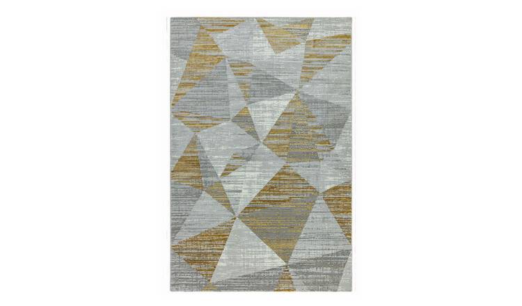 Mega Flooring Grey Modern Chequered Rug - 120 x 170cm