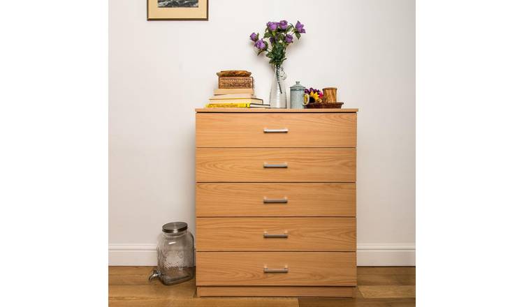 Home Treats 5 Drawer Chest - Beech