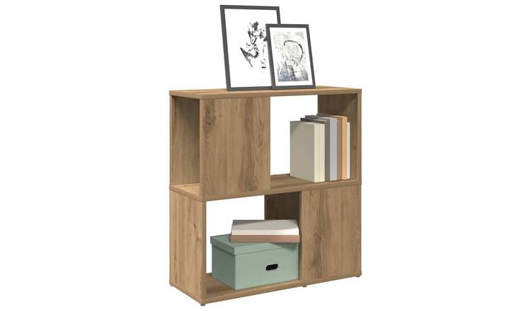Walplus Engineered Wood Book Cabinet - Oak - 60 x 24 x 63 cm