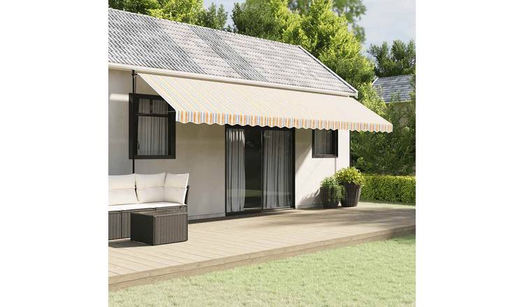 Walplus Polyester Awning Replacement Fabric - Multicolour - 600 cm