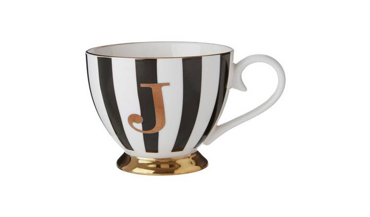 Orsina Duchess J Monogram Mug – Black and White