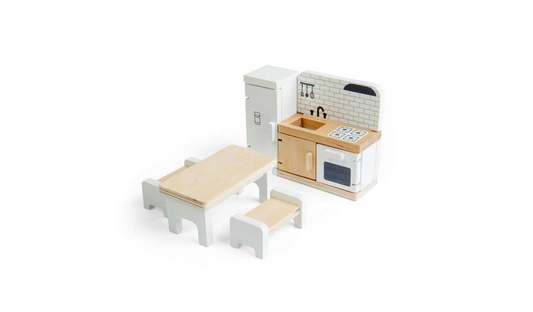 Bigjigs Toys Kitchen Set for Dollshouse - 3 Years +