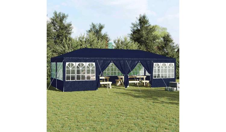 Walplus 8 x 4 m Polyethylene Garden Party Tent - Blue