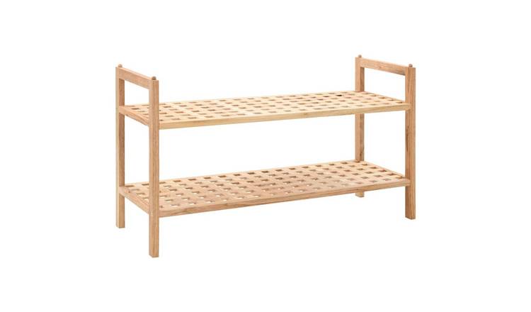 Walplus Solid Wood Shoe Rack - Walnut - 69 x 26 x 40 cm