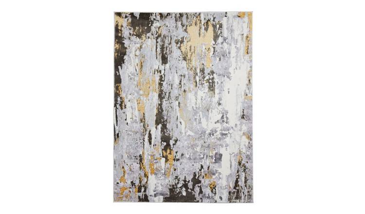 Mega Flooring Grey Modern Abstract Rug - 80 x 150cm
