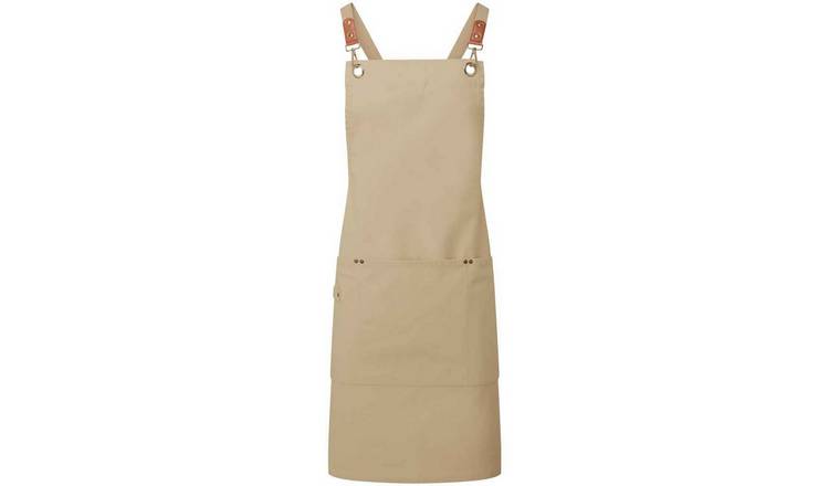 Premier Cross Back Bib Apron - Natural