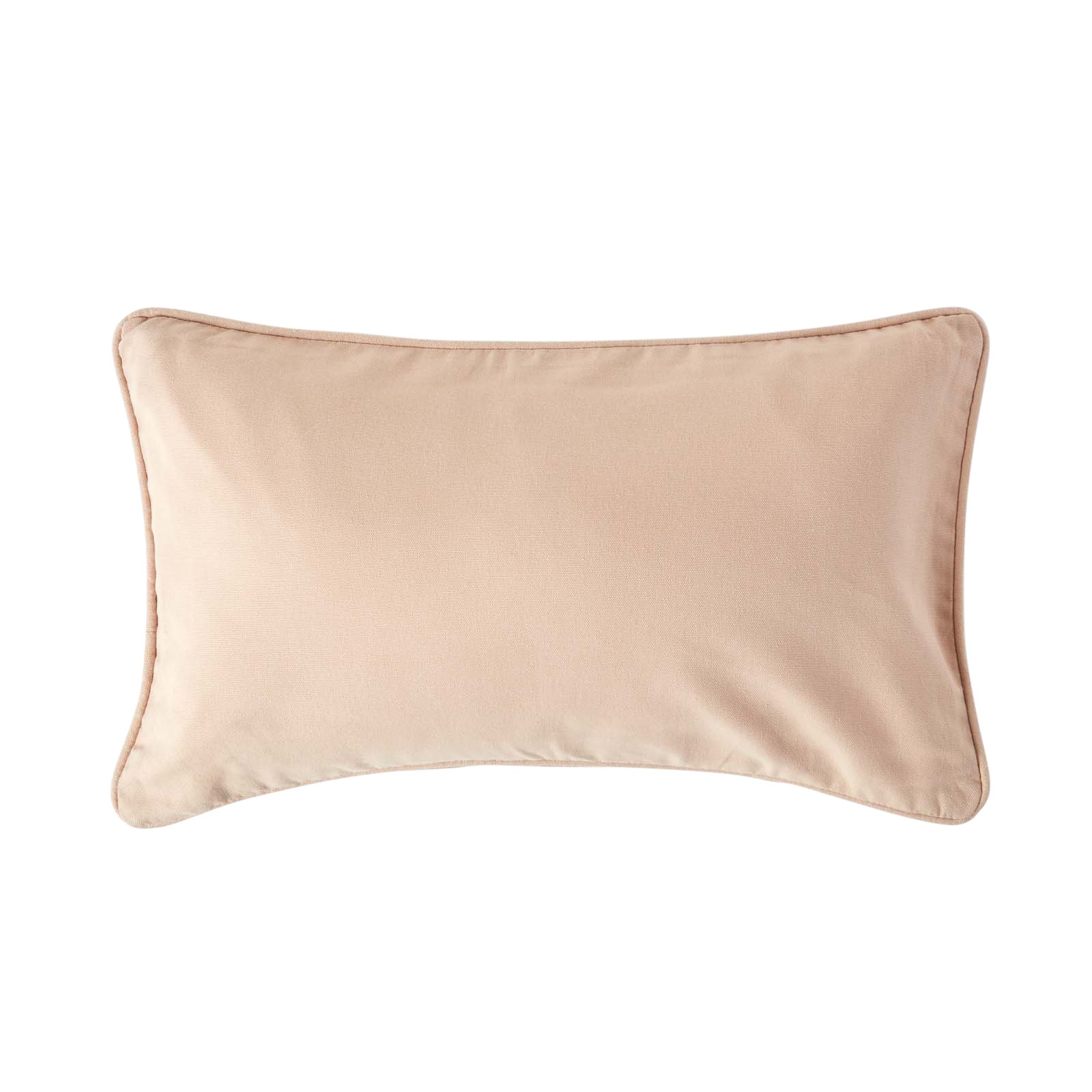 Homescapes Beige Cotton Plain Rectangular Cushion Cover - 30 x 50 cm - Image 1