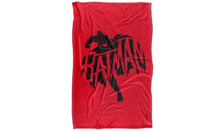 Batman Running Supersoft Red & Black Blanket - 152cm x 127cm