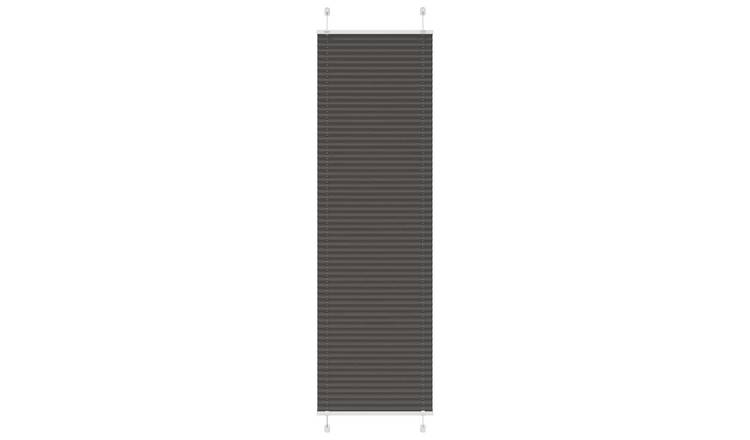 Walplus Polyester Pleated Blind - Black - 65 x 200 cm