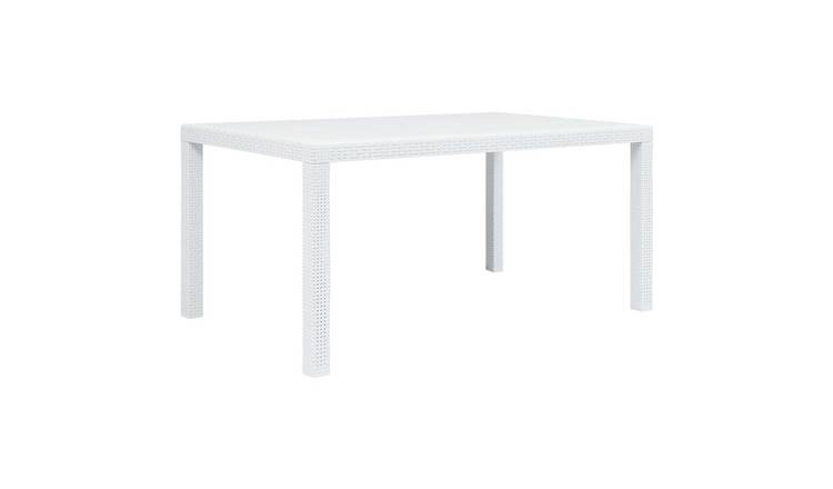 Walplus Plastic Garden Table - White - 150 x 90 x 72 cm