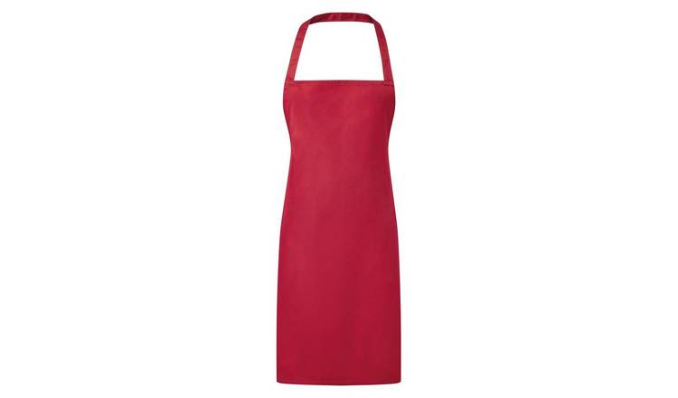 Premier Unisex Adult Premier Essential Full Apron - Red