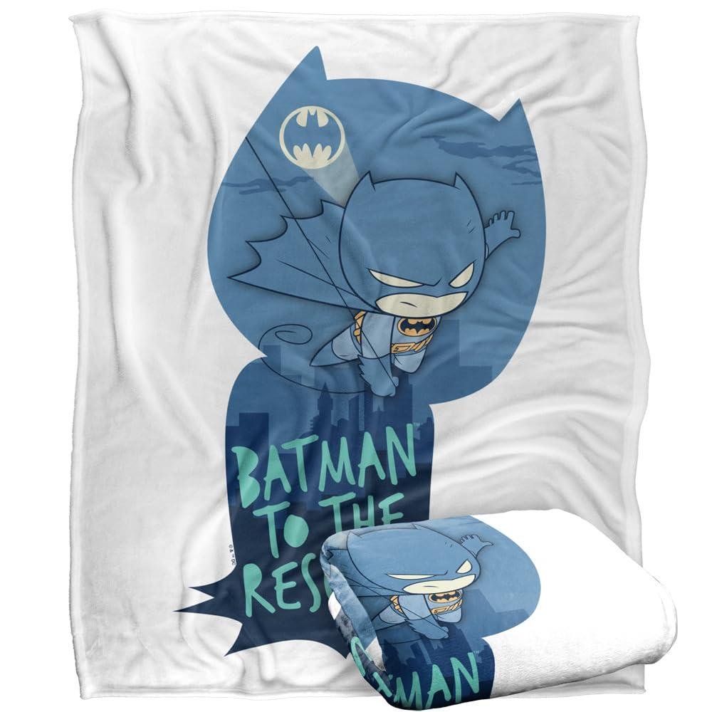 DC Super Friends Batman Silhouette Soft Touch Blanket - 152cm x 127cm - Image 2