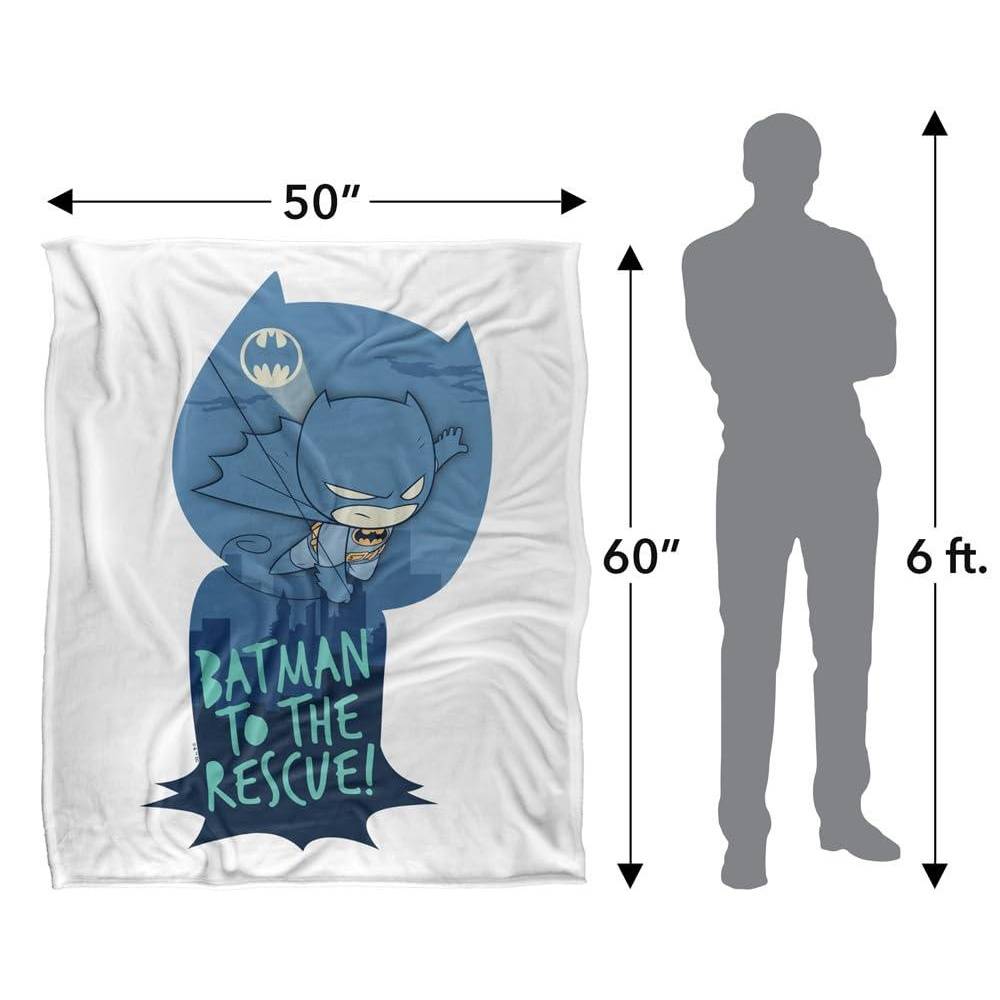 DC Super Friends Batman Silhouette Soft Touch Blanket - 152cm x 127cm - Image 4