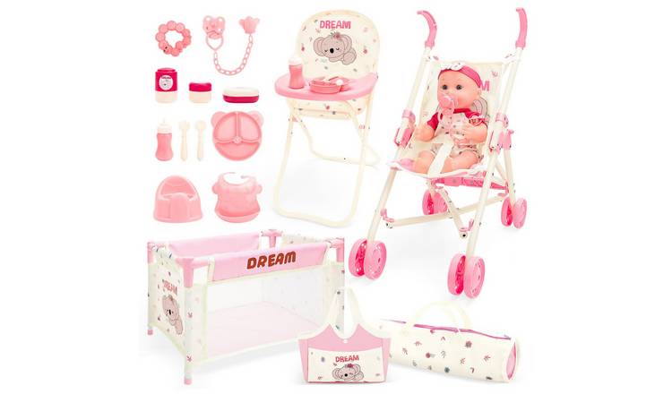 deAO Baby Doll Care Playset - Pink
