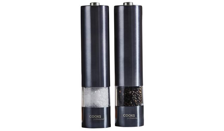 Cooks Professional Electric Salt and Pepper Mill Set - Graphite