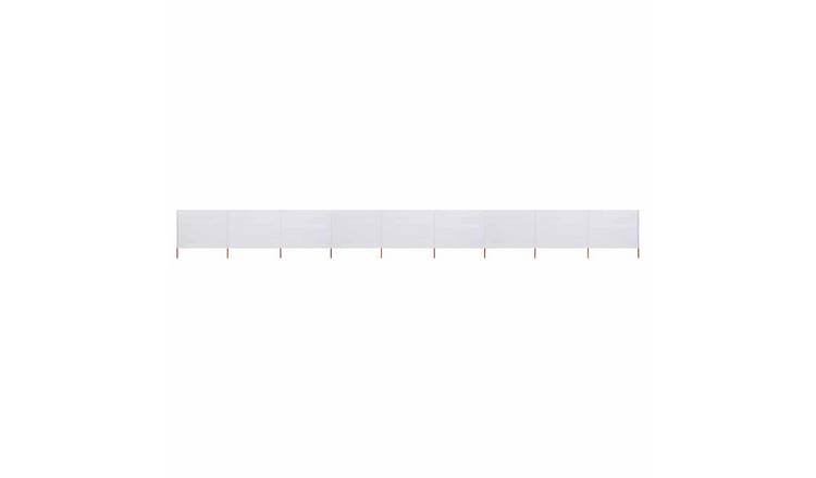 Walplus 9-Panel Non-Woven Fabric Wind Screen - Sand White - 1200 x 160 cm