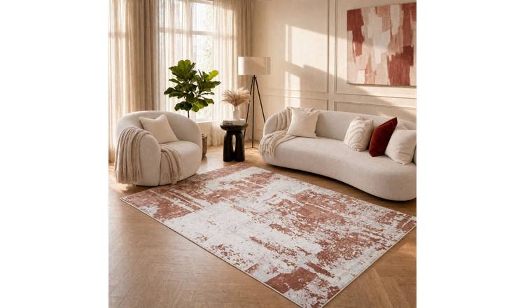 The Rugs Rose Elaris Abstract Weathered Distressed Rug - 80 x 150cm