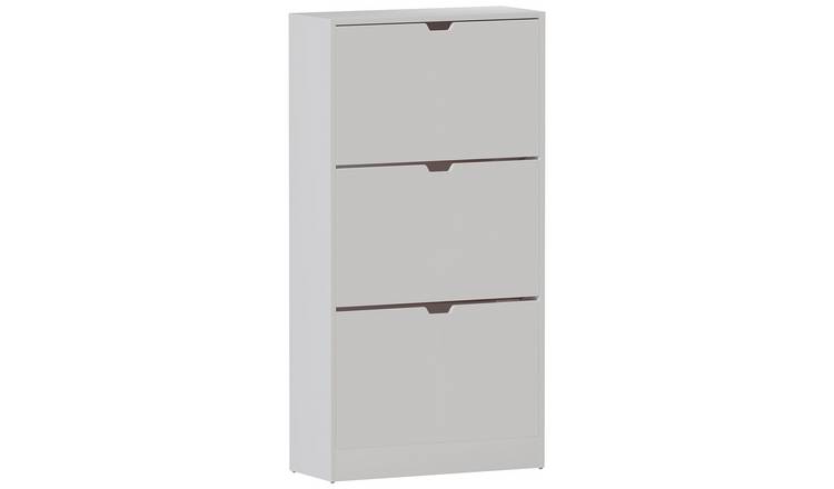 Vida Designs 3 Drawer Shoe Cabinet - White