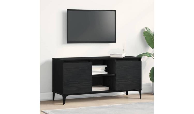 Walplus Engineered Wood TV Cabinet - Black - 102 x 35 x 50 cm