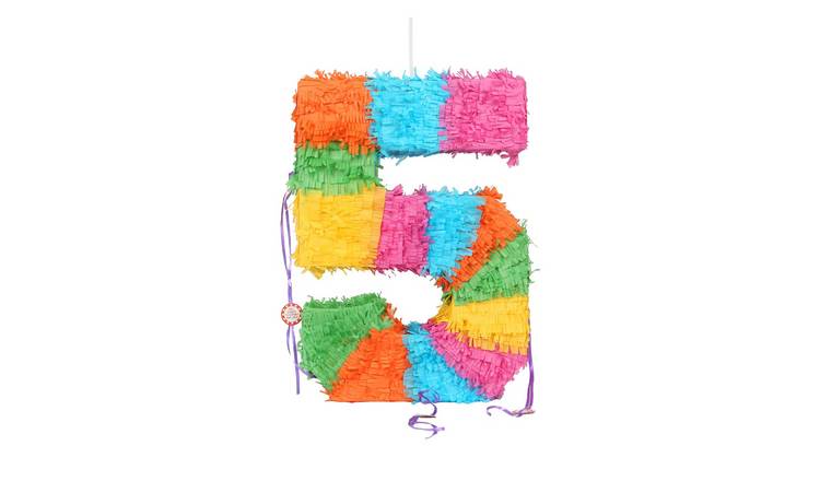 Fax Potato Number 5 Cardboard Pinata - Multi