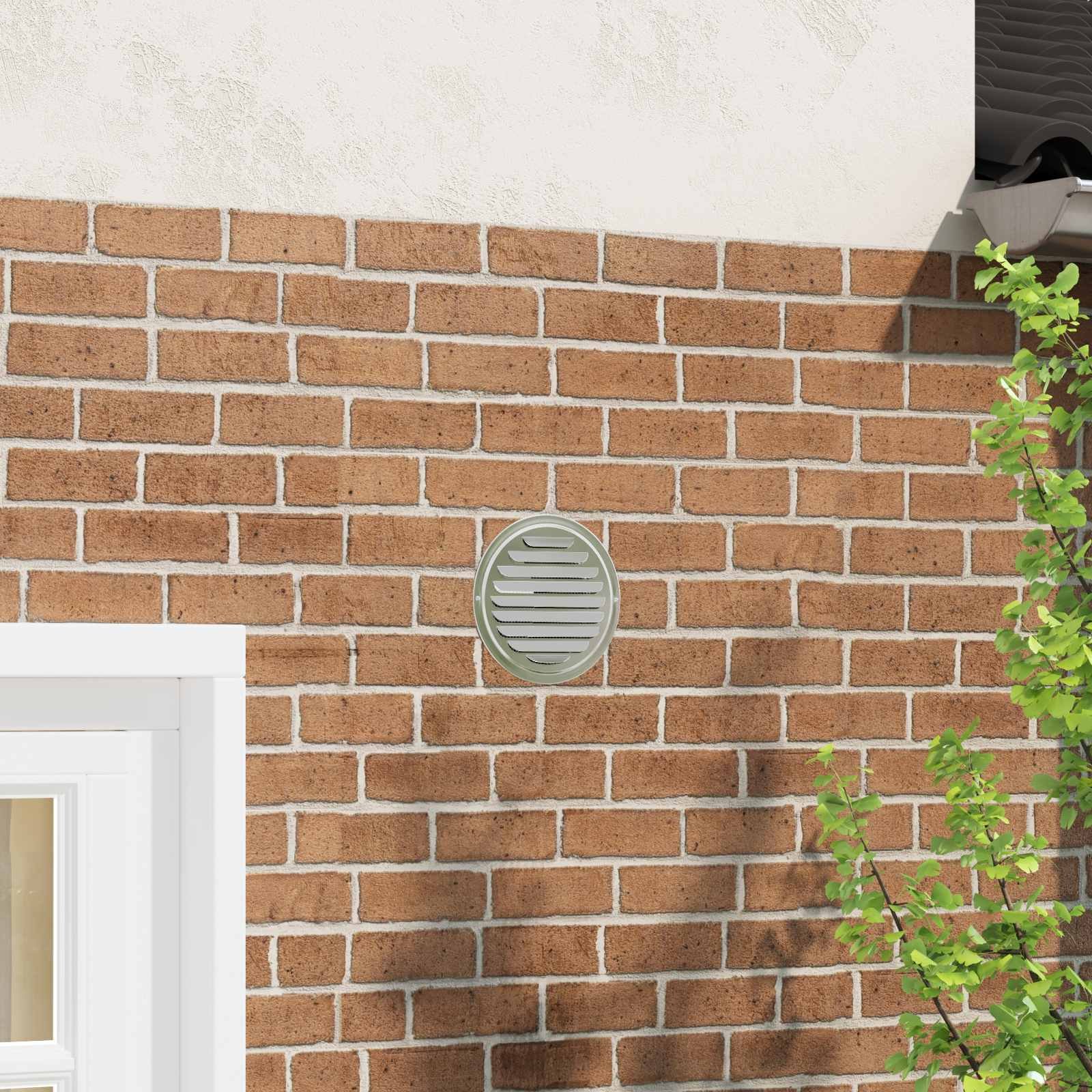 Walplus Pack of 4 Stainless Steel Air Vent Covers - Silver - 19 x 19 x 5 cm - Image 2