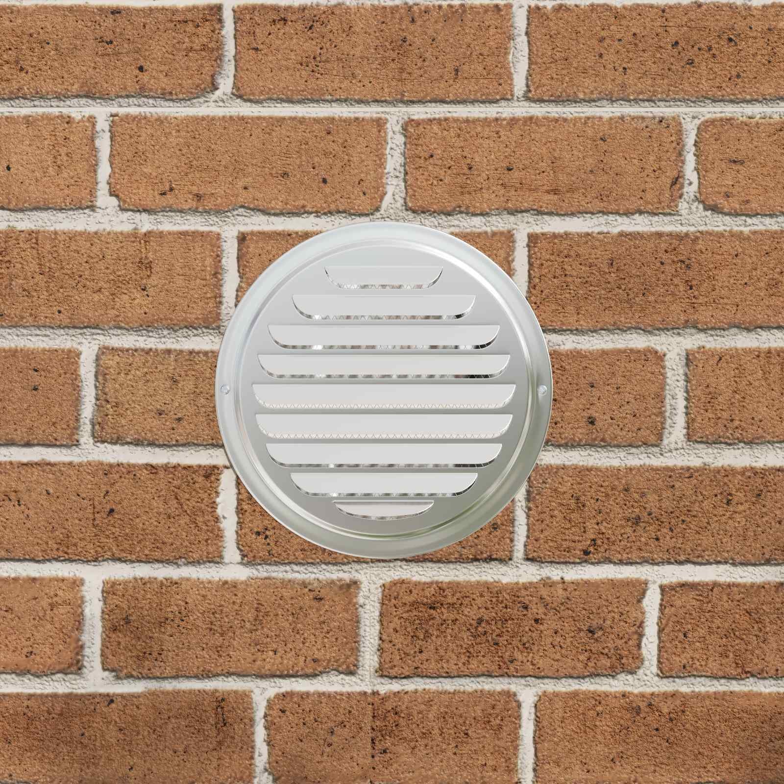 Walplus Pack of 4 Stainless Steel Air Vent Covers - Silver - 19 x 19 x 5 cm - Image 3