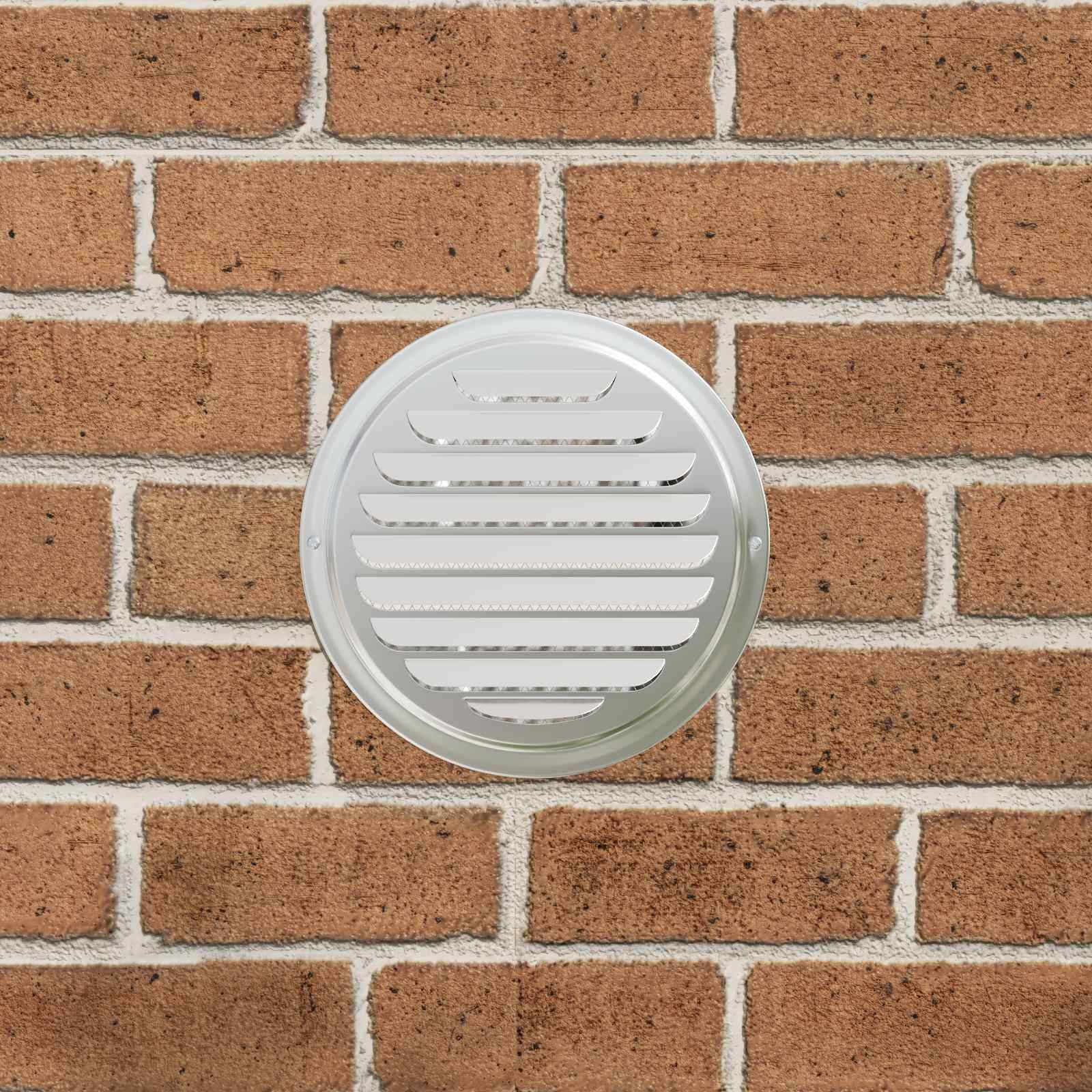 Walplus Pack of 4 Stainless Steel Air Vent Covers - Silver - 19 x 19 x 5 cm - Image 3