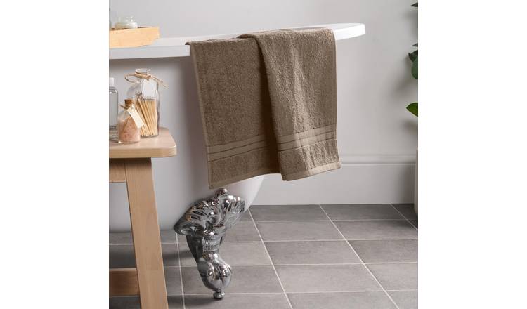 OHS Plain Pure Cotton Hand Towel - 50 x 80cm - Mocha