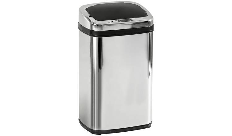 HOMCOM 30L Stainless Steel Kitchen Bin with Infrared Motion Sensor - Silver