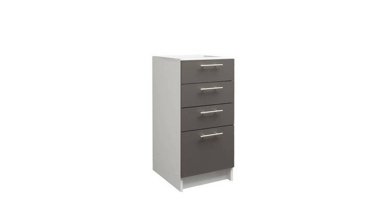 JD Greta 400mm Drawer Cabinet with Drawer Fronts - Dark Grey Matt