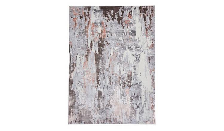 Mega Flooring Grey Modern Abstract Rug - 80 x 150cm