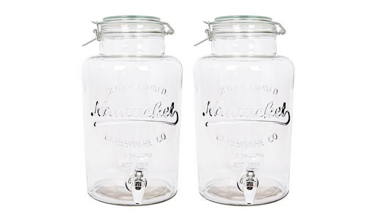 Rink Drink Glass Drinks Dispensers with Tap - Pack of 2