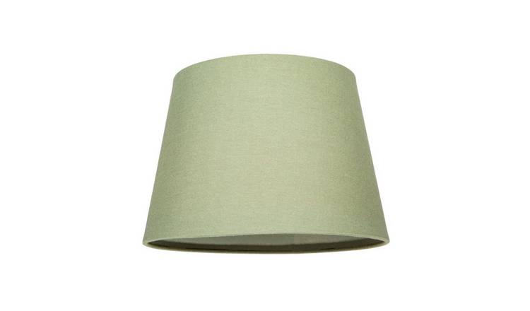 Happy Homewares Olive Green Linen Drum Lampshade - 20cm