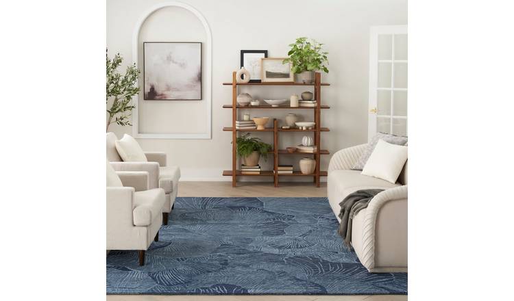 Mega Flooring Blue Handmade Abstract Rug - 69 x 229cm